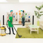 Domestic cleaning by trained cleaners