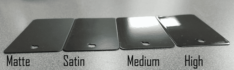 sheet metal fabrication powder gloss levels